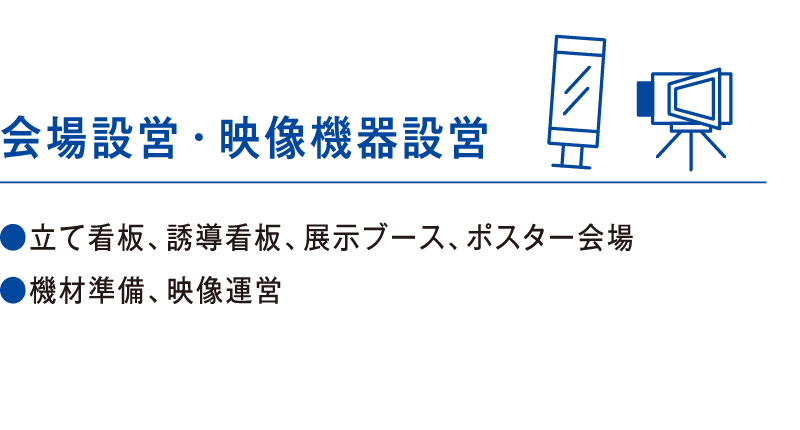 会場設営・映像機器設営